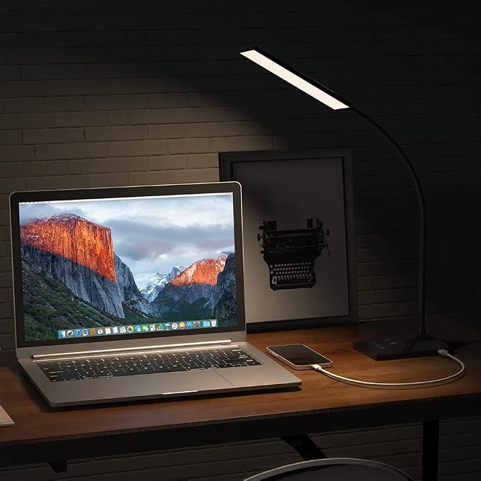 Vansuny LED Desk Lamp with USB Charging Port, Eye-Caring, 5 Color Modes - Image 4