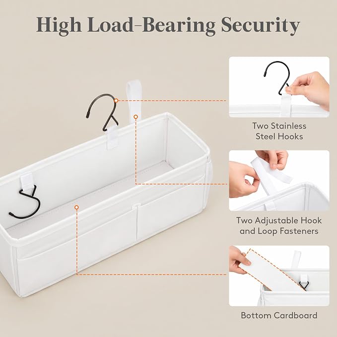 Lifewit Bedside Caddy Storage Organizer, Hanging Storage Bag - Image 3