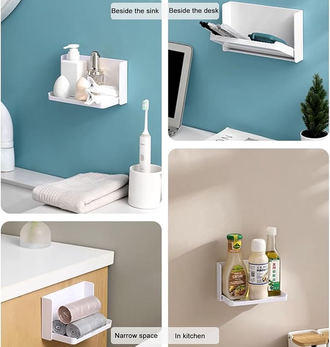 Small Floating Shelf for Wall, Foldable Bathroom Shelf Wall Mount, Bedside - Image 6