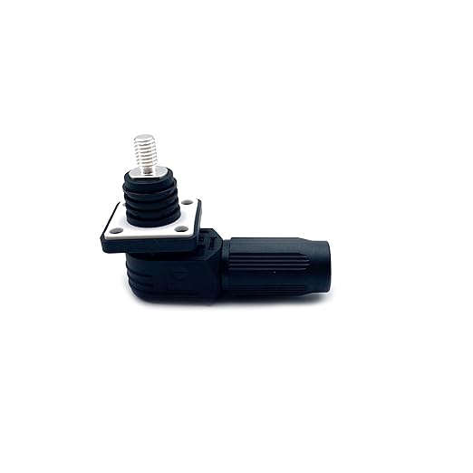 300A Battery Energy Storage Connector, 95mm² High Current Connectors IP67 Waterproof Stud Wiring Power Adapter Quick Plug Terminal Right Angle Plug and Socket (1500V Black)