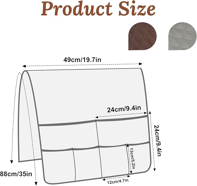 Sofa Armrest Organizer with 6 Pockets - Image 2
