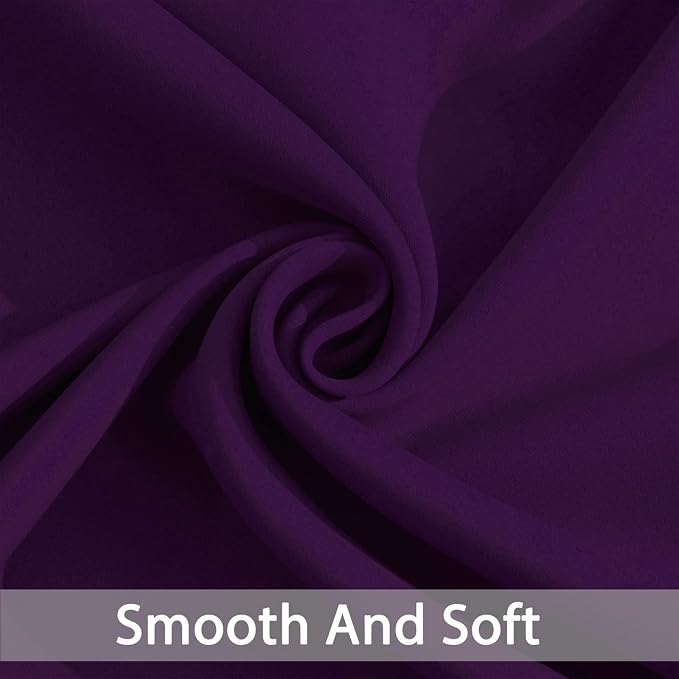 Yakamok Blackout Curtains 38x90 inch Purple Thermal Drapes-Bedroom | 2 panels - Image 3
