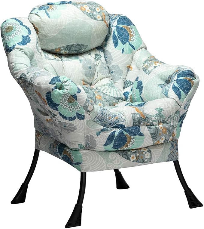 HollyHOME Lazy Chair with Armrest and Side Pocket, Comfy Accent Lounge Chair by HollyHOME
