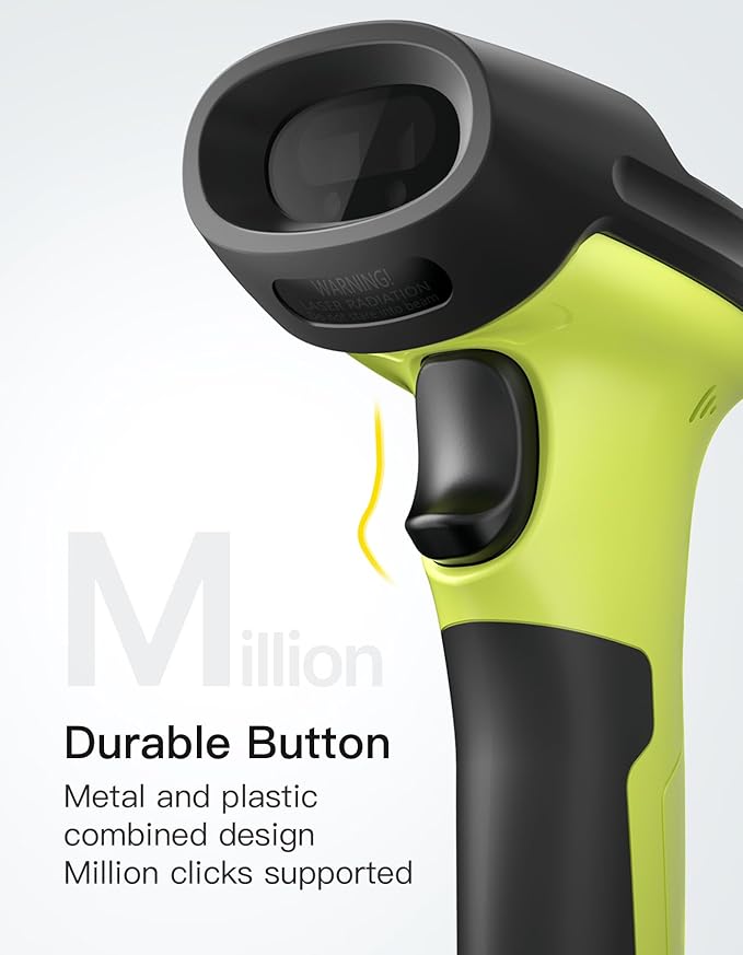 Inateck 2D Barcode Scanner, Wireless Bluetooth QR Code Scanner with AI APP & SDK, 180-Day Battery Life, Fast & Accurate Scanning, Compatible with iOS/Android/Windows