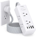 One Beat Surge Protector Power Strip, 5 Ft Flat Plug Extension Cord, 900J | 6 by OneBeat