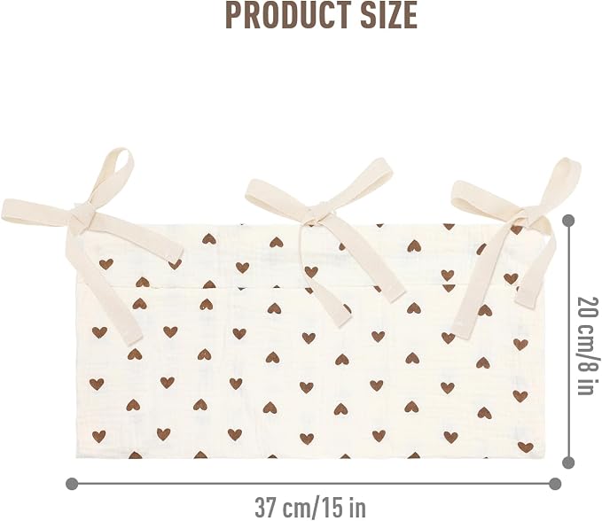 Cinaci 2pcs Cotton Pram Stroller Caddy Baby Crib Hanging Organizers Storage - Image 2