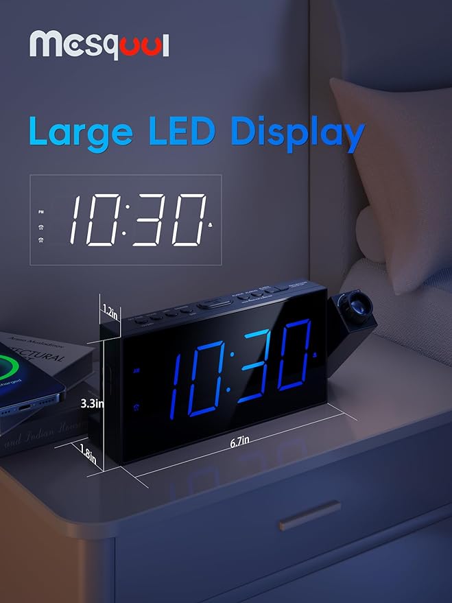 Mesqool Digital Projection Alarm Clock - Image 2