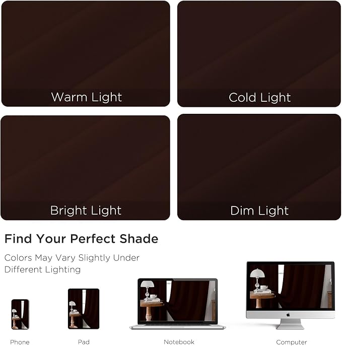 CUCRAF Blackout Curtains 108 inch Length 2 Panels Set, Rod Pocket Room - Image 4