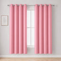 Blackout Curtains 66 x 72 Inch Long Pink Curtains Set of 2 Panels Room by Lemomo
