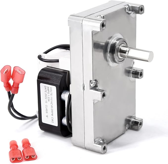 Criditpid Replacement KS-5010-1010 Auger Motor for Glowboy Bay View, Classic, Home Heater, Shop Heater Pellet Stove, 2 RPM Clockwise Auger Feed Motor for PelPro PP300.