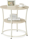 VASAGLE 21.3-Inch Round Side Table, 2-Tier End Table by Unknown