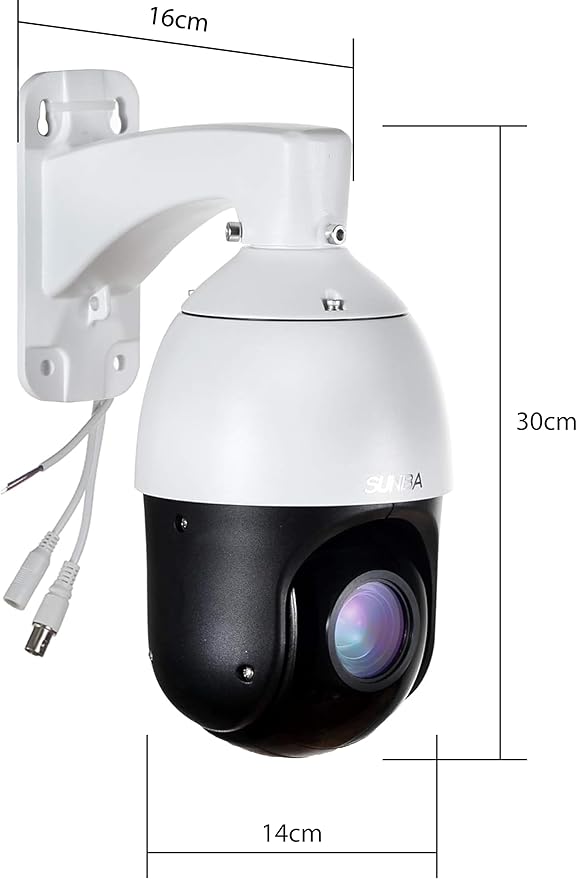 SUNBA Outdoor PTZ Analog Camera, 22X Optical Zoom, 960H CCTV Security Dome Camera, up to 328ft Night Vision with RS485 Control (405-22X)