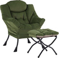 Welnow Lazy Chair with Ottoman, Reading Chair with Footrest，Army Green | A Side by LifeGetsBetterWithWelnow
