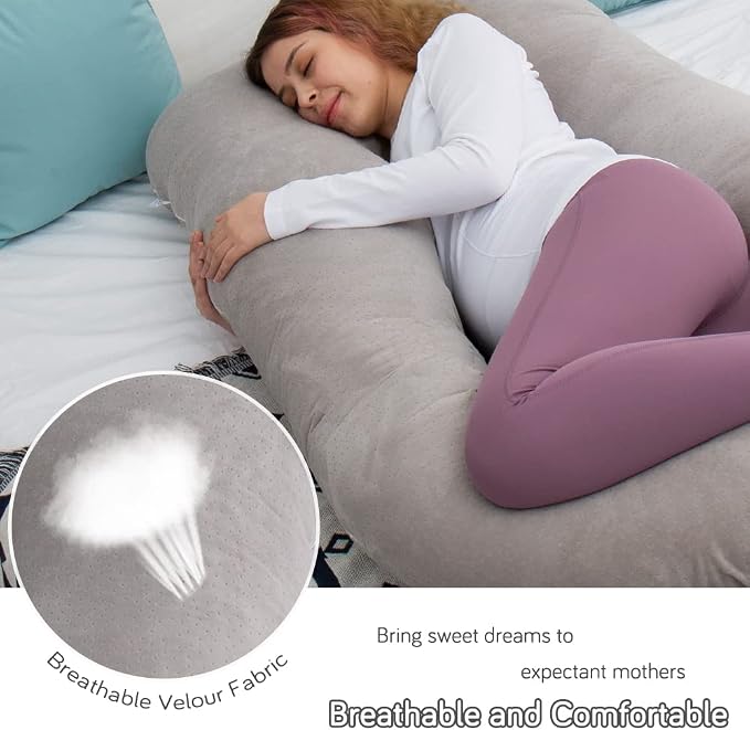 60 Inch Pregnancy Pillows for Sleeping | Extra Large U Shaped Body Pillow - Image 4