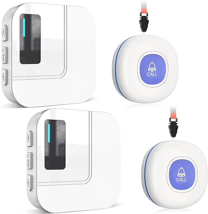 CallToU Wi-Fi Wireless Caregiver Pager Call Button for Elderly at Home , APP Emergency Alert for Seniors, Patients, and The Disabled (TY01WH-CB01-US 2-2)