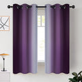 COSVIYA Grommet Room Darkening Ombre Purple Curtains W42xL63 inch | Purple and by COSVIYA