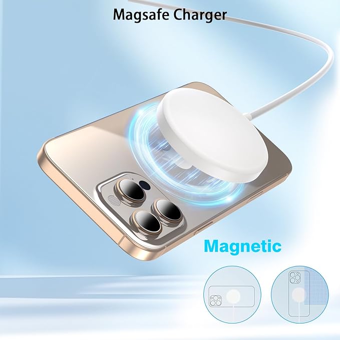 Magnetic iPhone Wireless Charger,10FT Fast Charging Apple Mag Safe Charger Wireless Charging Pad for iPhone Air/17 Pro Max/16 Pro/16 Plus/15 Pro/14/13/12/11/AirPods 3/Pro 3/2 Phone Mag safe Charge Pad