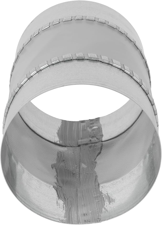 Repa Market 4" Inch Flexible Vibration And Noise Reducing Coupler - Female Fit Duct Connector – Galvanized Steel Coupling for Joining Two Male Duct Fittings – HVAC Ventilation Inline Joint