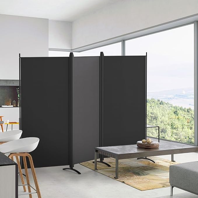 Kokorona 3 Panel Room Divider, 6FT Tall Folding Privacy Screen Wall Dividers - Image 7