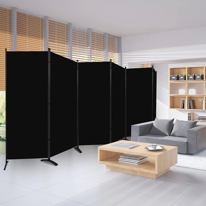 Room Divider 6FT Folding Privacy Screens, 6 Panel Partition Room Dividers | - Image 5