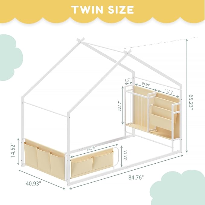 Timy Twin Montessori House Bed - Image 2