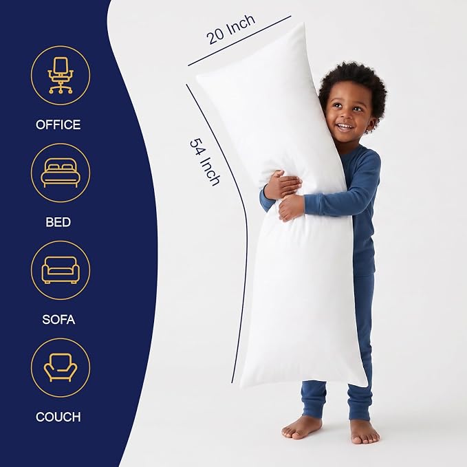DOWNCOOL Large Body Pillow Insert- Breathable Full Body Pillow - Image 2
