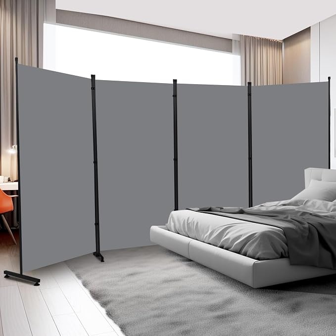4 Panel Folding Room Divider, Indoor Privacy Screen Space Separator | 6ft by YASRKML