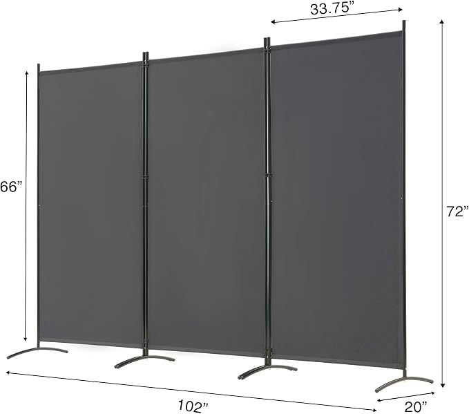 Spurgehom 3 Panel Room Divider Folding Partition Privacy Screens | Freestanding - Image 5