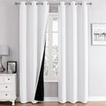 ChrisDowa White 100% Blackout Curtains by ChrisDowa