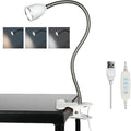 Desk lamp Eye-Caring Table Lamps, 360°Rotation Gooseneck Clip on Lamp Reading by LALISU