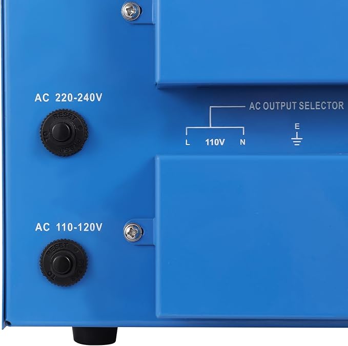 5000W Voltage Converter Auto Transformer Duty Step Up/Down Power Converter Transformer 110/120/220/240V with 3 US Outlets,3 Universal Outlets, LCD Display, Circuit Breaker Protection (DT-5000VA)