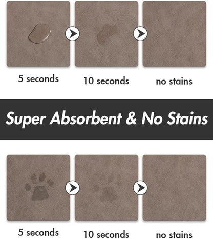 Absorbent Dog Food Mat-Dog Mat for Food and Water Bowl, Quick Dry Pet Food Mat, No Stains Dog Feeding mat, Dog Accessories Pet Supplies Mat-Dog Water Bowl Mat for Messy Drinkers