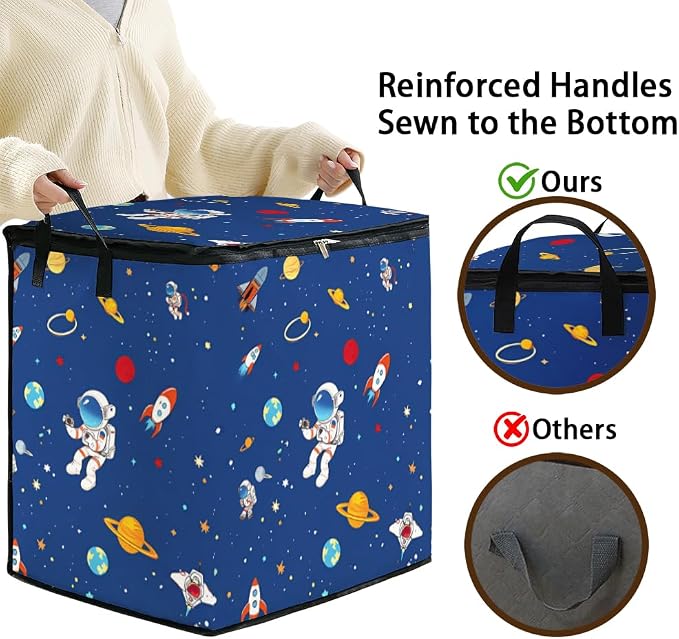 2pcs blanket storage bag for under bed, closet organizers 95L | clothing - Image 4