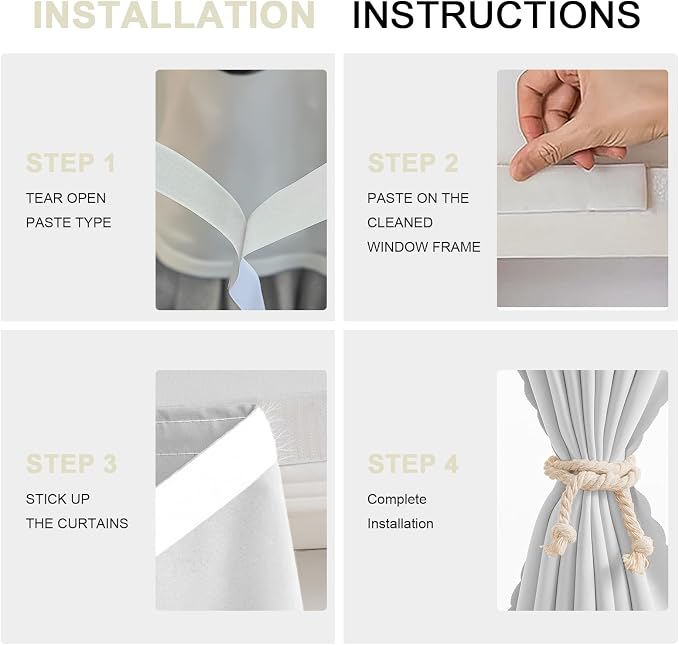 Magic Tape Stick on Curtains - Image 2