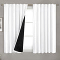 BGment 100% White Blackout Curtains 45 Inch Length by BGment