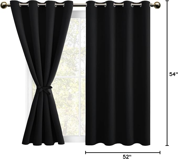 DWCN Black Blackout Curtains for Bedroom - Image 8