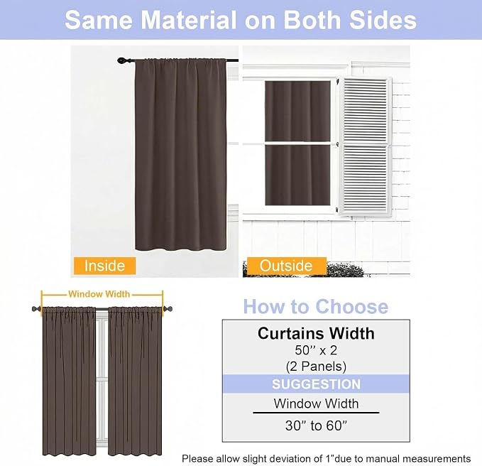 Simplebrand Ava Chocolate Blackout Curtains - Image 9