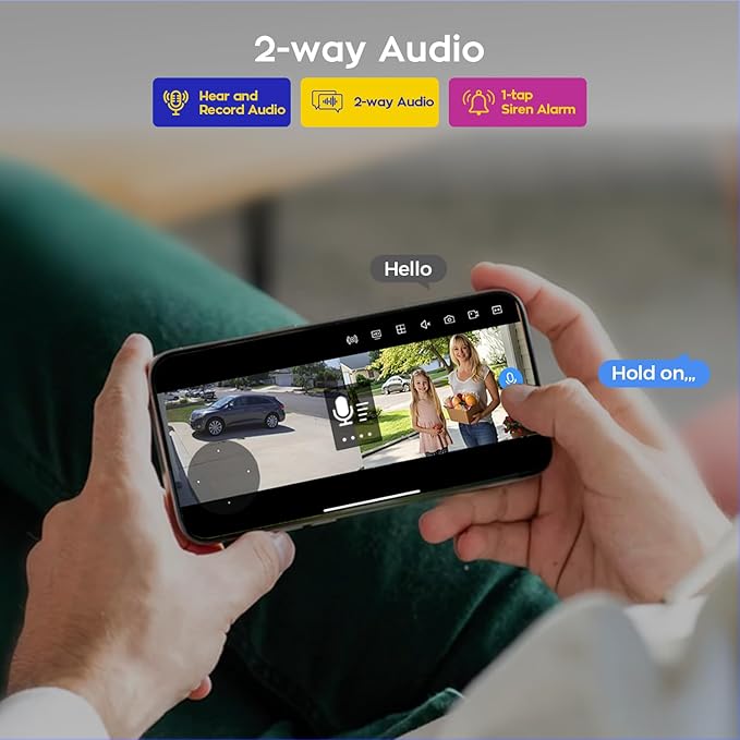 xmartO [Dual-CAM 180+° FOV] 6MP 2-in-1 WiFi Home Security Camera with AI Tracking, Pan Tilt Zoom, 5G Dual Band, Bluetooth Easy Setup (Standalone & Groupable CAM, 2-Pack)