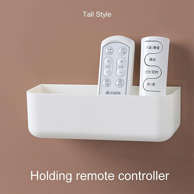 Adhesive Plastic Floating Shelf Stick on Wall Mounted Shower Caddy Shower - Image 3