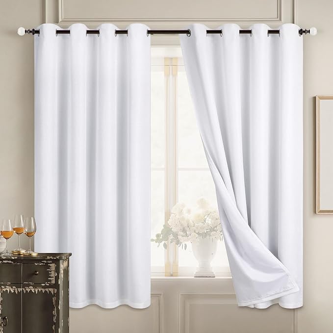 Diraysid 100% Blackout Curtains White Linen Curtains by Diraysid%2C+refresh+your+life