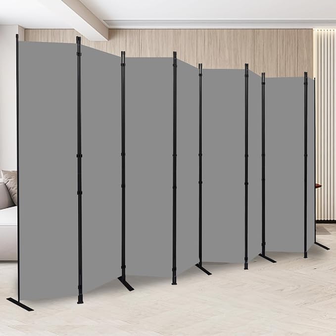8 Panel Folding Privacy Screen, 14.67ft Wide Partition Room Dividers Panel | by HOMSCREENER