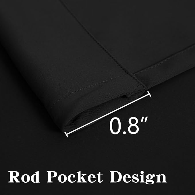 IGEMAEVE Blackout Curtains for Bedroom Grommets Dark Grey 52" W x 90" L | - Image 3