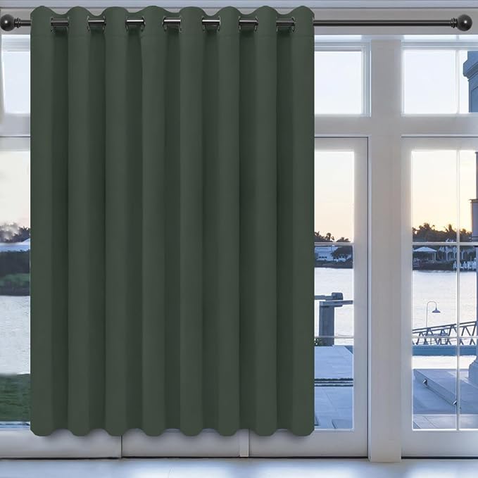 Easy-Going Thermal Grommet Blackout Curtains, 1 Panels 100x84 in | Greyish Green by Easy-Going