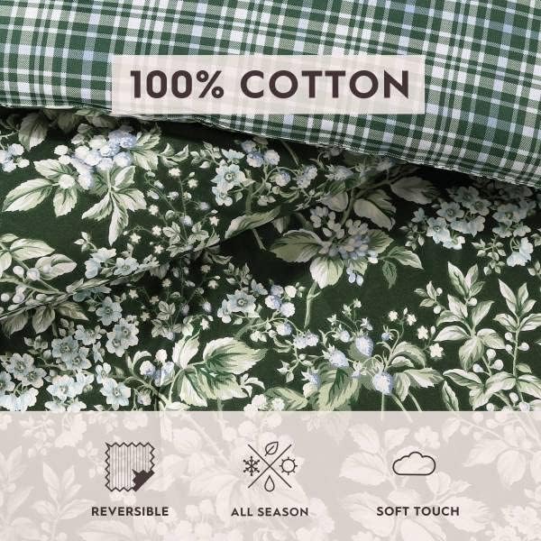 Laura Ashley - King Comforter Set, Soft & Reversible Cotton Bedding, Medium - Image 7