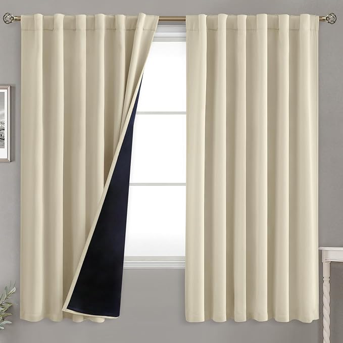 BGment Beige Full Blackout Curtains by BGment