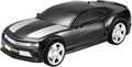 WSTER Sports Car Model Bluetooth Speaker with Stereo Sound, TWS Pairing, LED Party Lights, USB/TF Playback, Movable Wheels, Unique Retro Car Gifts (Black)