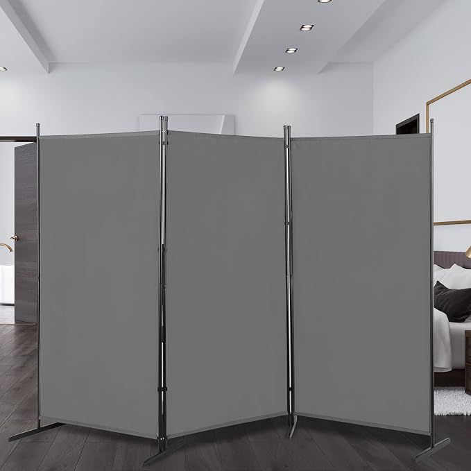 6ft Folding Room Divider Privacy Screens, 3 Panel Freestanding Wall Divider - Image 8
