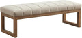 Zihanhome 52.7" Bedroom Bench for End of Bed, Modern Upholstered Teddy Fabric by Zihanhome