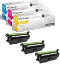 CS Replacement Toner Cartridge Compatible with HP 653A CF321A Cyan CF323A Magenta CF322A Yellow M680dn M680f Color Enterprise MFP M680z Pro 600 Color MFP M675 3 Color Set