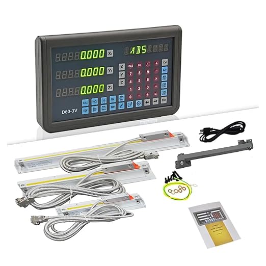 Mill DRO Kit 12 x 30 x 16 inch Linear Scale Linear Encolde 3 Axis Digital Readout 320mm+770mm+420mm Travel Length for 9X42 Table Bridgeport Machine Tools